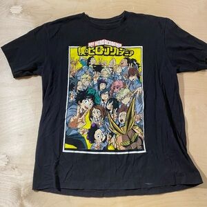 My Hero Academia Black Graphic T-Shirt Large (LX)